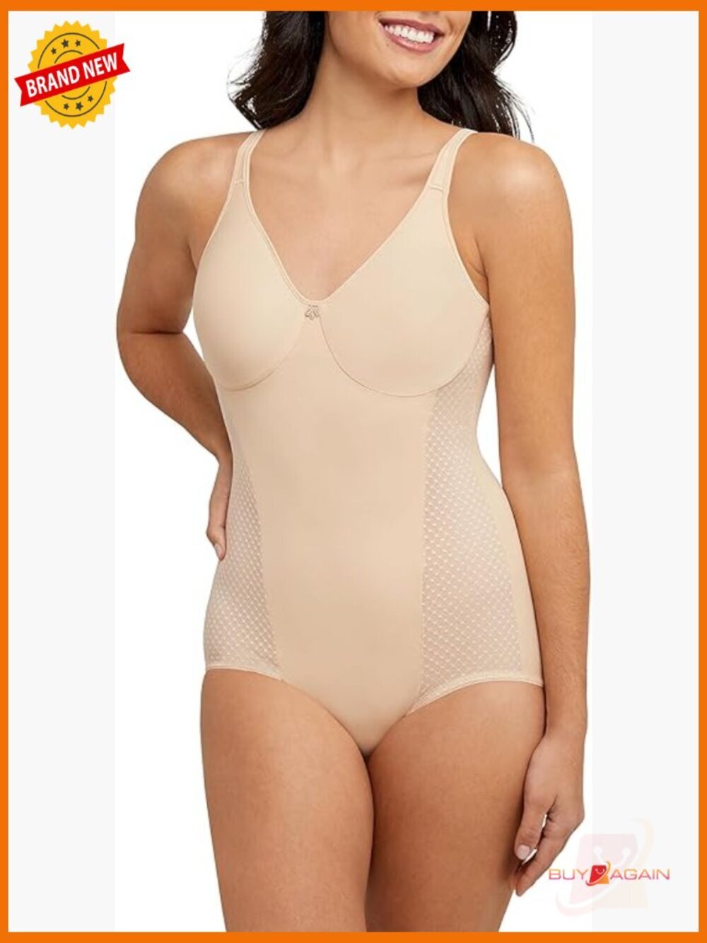 Firm-Control Body Shaper with Underwire Minimizer Bra